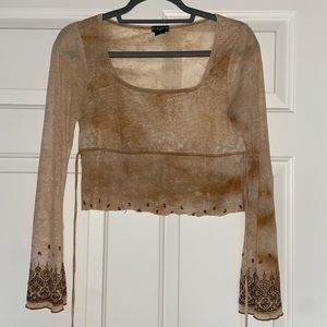 Boho flare sleeve top